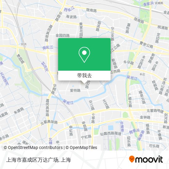 上海市嘉成区万达广场地图
