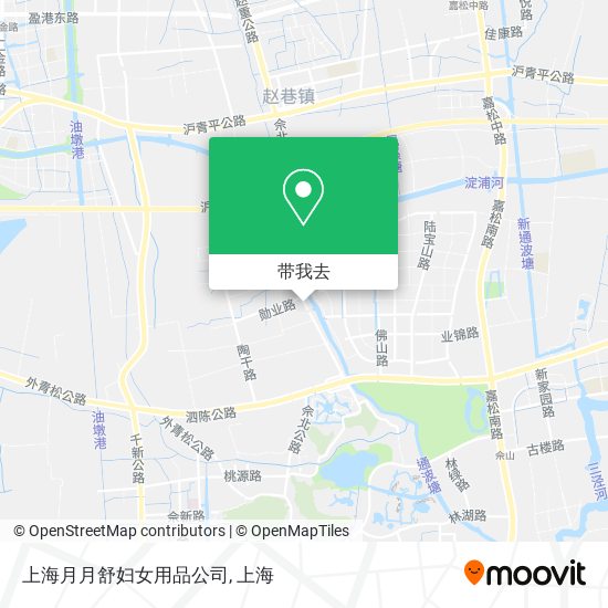 上海月月舒妇女用品公司地图