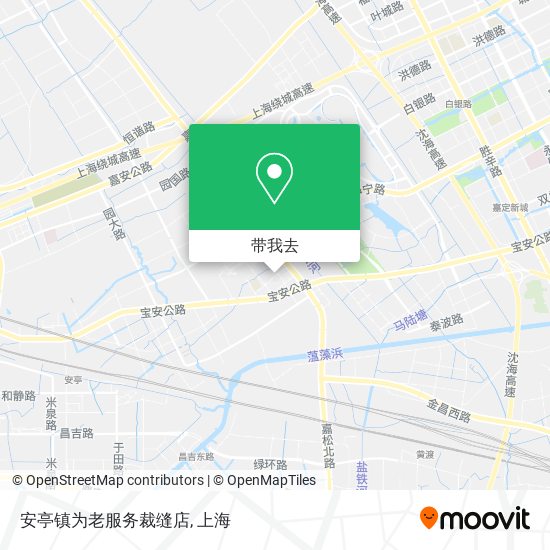 安亭镇为老服务裁缝店地图