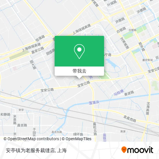安亭镇为老服务裁缝店地图