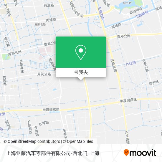 上海亚藤汽车零部件有限公司-西北门地图