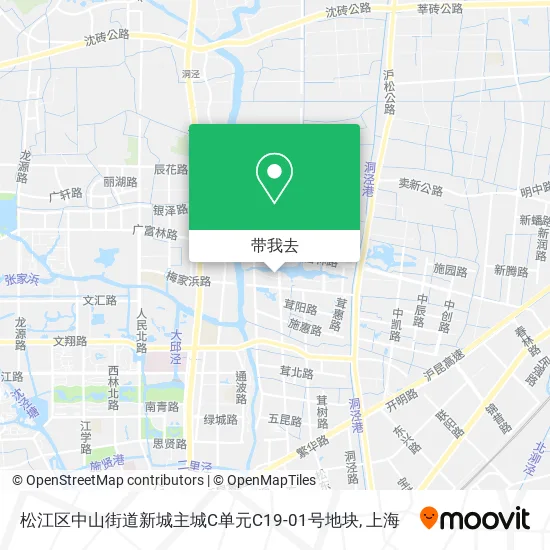 松江区中山街道新城主城C单元C19-01号地块地图