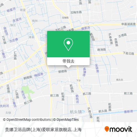 贵娜卫浴品牌(上海)爱联家居旗舰店地图