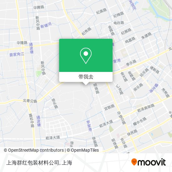 上海群红包装材料公司地图