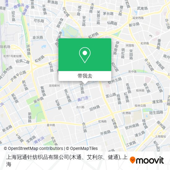 上海冠通针纺织品有限公司(木通、艾利尔、健通)地图