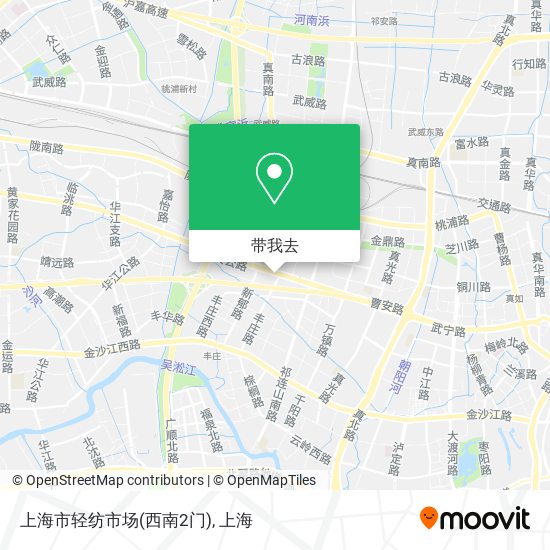 上海市轻纺市场(西南2门)地图