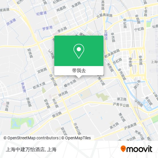 上海中建万怡酒店地图