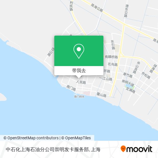 中石化上海石油分公司崇明发卡服务部地图