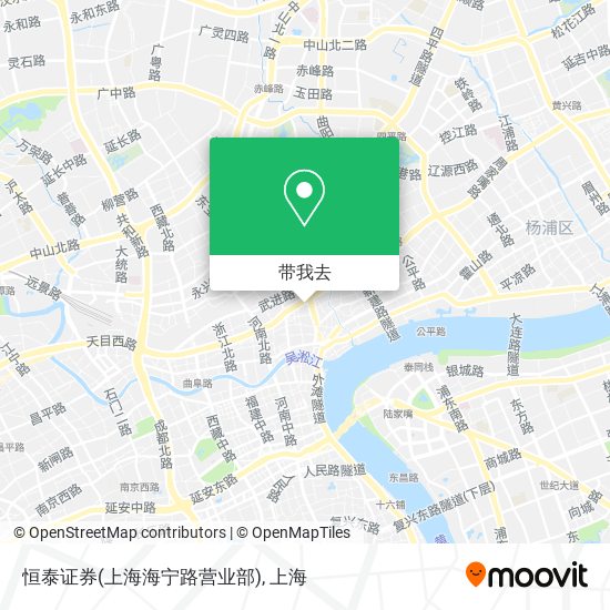 恒泰证券(上海海宁路营业部)地图
