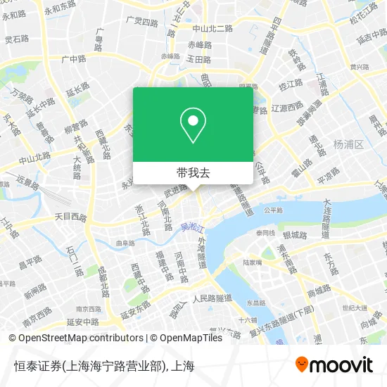 恒泰证券(上海海宁路营业部)地图