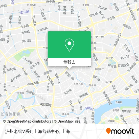 泸州老窖V系列上海营销中心地图