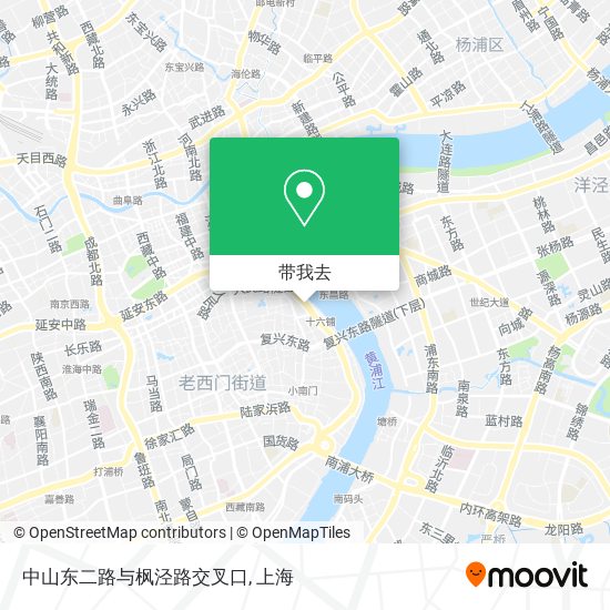 中山东二路与枫泾路交叉口地图