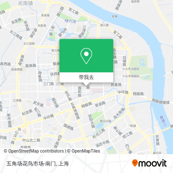 五角场花鸟市场-南门地图