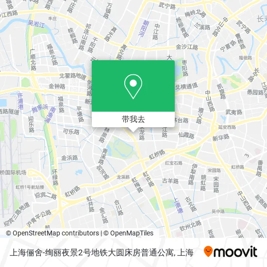 上海俪舍-绚丽夜景2号地铁大圆床房普通公寓地图