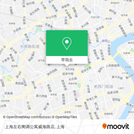 上海左右阁调公寓威海路店地图