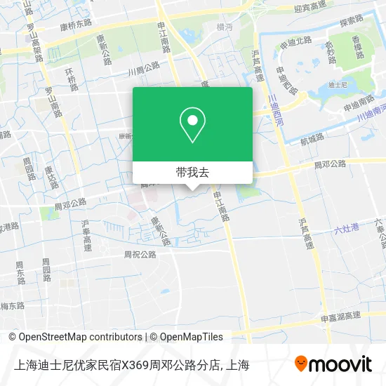 上海迪士尼优家民宿X369周邓公路分店地图
