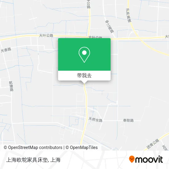 上海欧鸵家具床垫地图