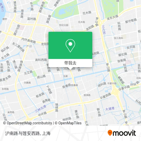 沪南路与莲安西路地图