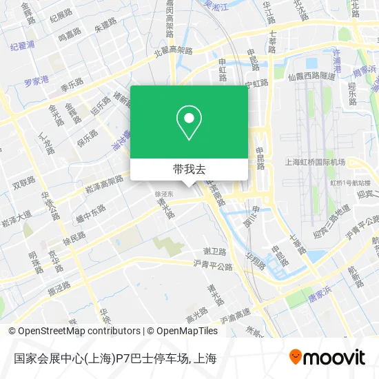 国家会展中心(上海)P7巴士停车场地图