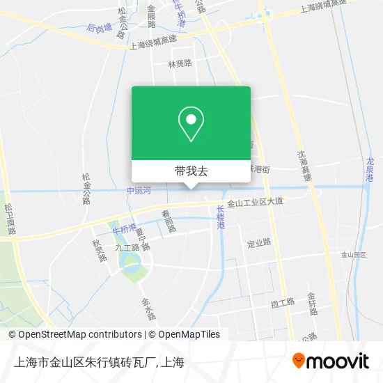 上海市金山区朱行镇砖瓦厂地图