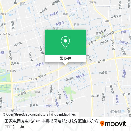 国家电网充电站(S32申嘉湖高速航头服务区浦东机场方向)地图