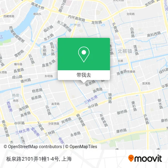 板泉路2101弄1幢1-4号地图