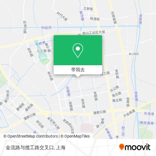 金流路与揽工路交叉口地图