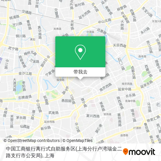 中国工商银行离行式自助服务区(上海分行卢湾瑞金二路支行市公安局)地图