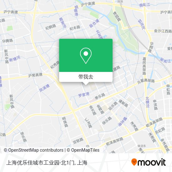 上海优乐佳城市工业园-北1门地图