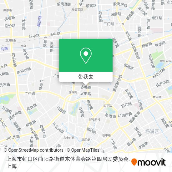 上海市虹口区曲阳路街道东体育会路第四居民委员会地图