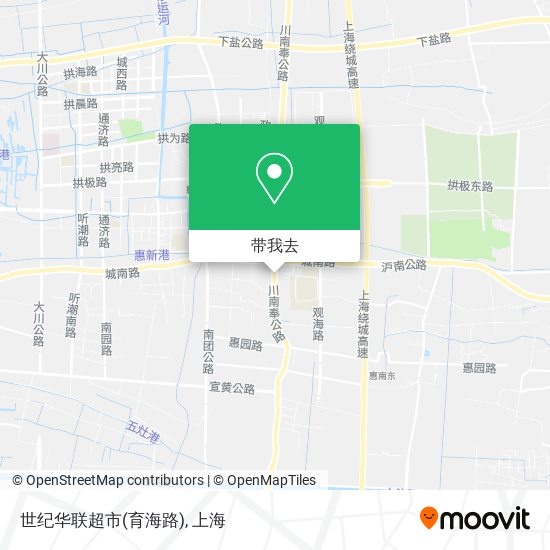 世纪华联超市(育海路)地图