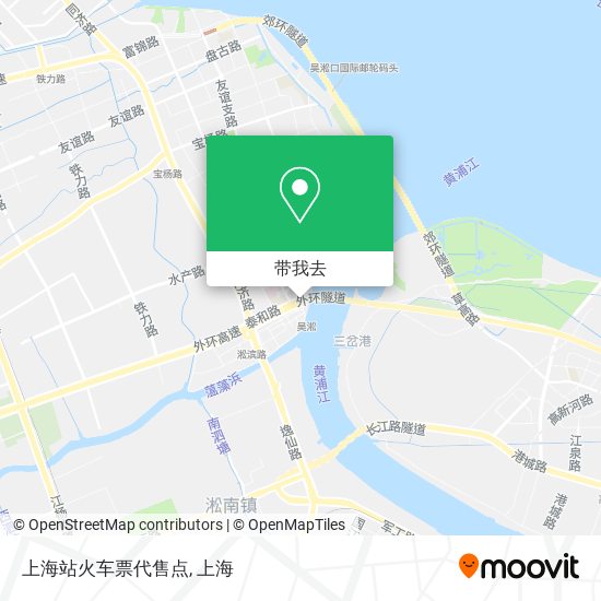 上海站火车票代售点地图