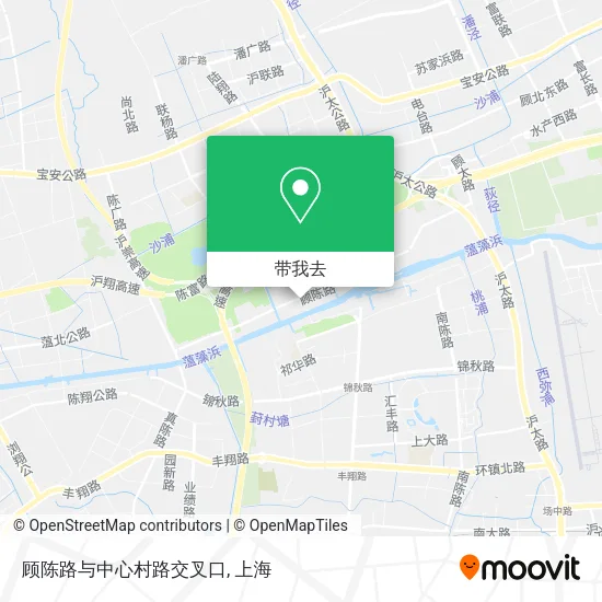 顾陈路与中心村路交叉口地图