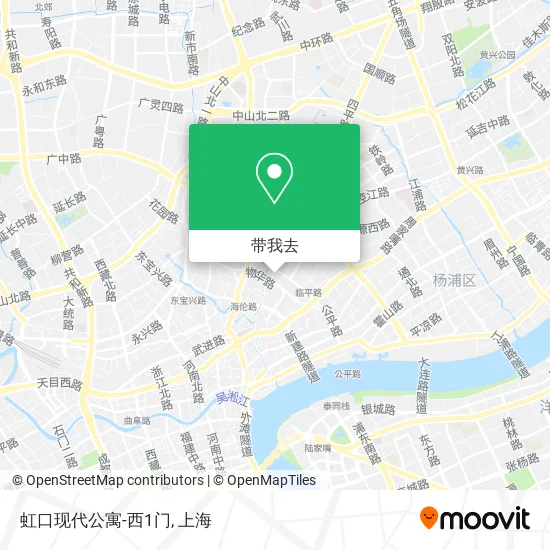 虹口现代公寓-西1门地图