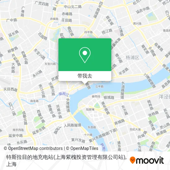 特斯拉目的地充电站(上海紫槐投资管理有限公司站)地图