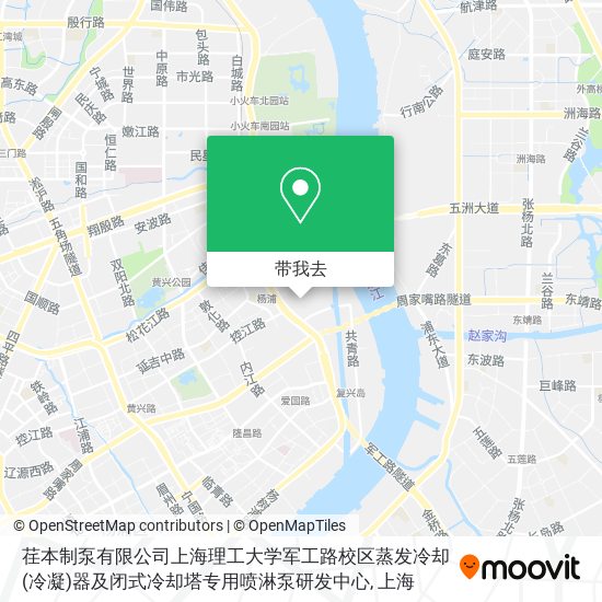 荏本制泵有限公司上海理工大学军工路校区蒸发冷却(冷凝)器及闭式冷却塔专用喷淋泵研发中心地图