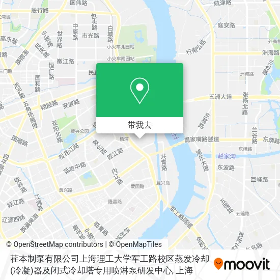 荏本制泵有限公司上海理工大学军工路校区蒸发冷却(冷凝)器及闭式冷却塔专用喷淋泵研发中心地图