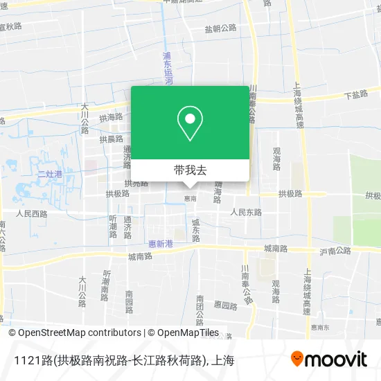 1121路(拱极路南祝路-长江路秋荷路)地图