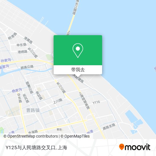 Y125与人民塘路交叉口地图