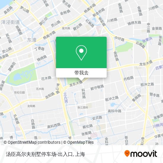汤臣高尔夫别墅停车场-出入口地图
