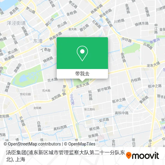 汤臣集团(浦东新区城市管理监察大队第二十一分队东北)地图