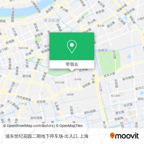 浦东世纪花园二期地下停车场-出入口地图