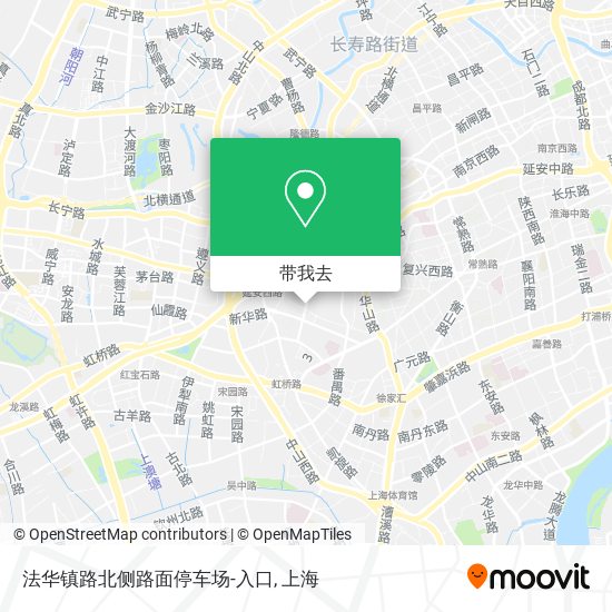 法华镇路北侧路面停车场-入口地图