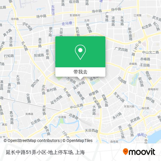 延长中路51弄小区-地上停车场地图