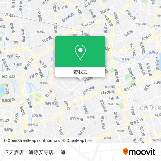 7天酒店上海静安寺店地图