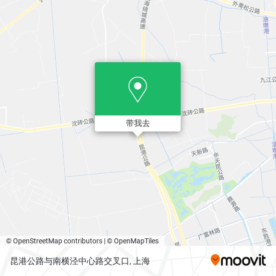 昆港公路与南横泾中心路交叉口地图