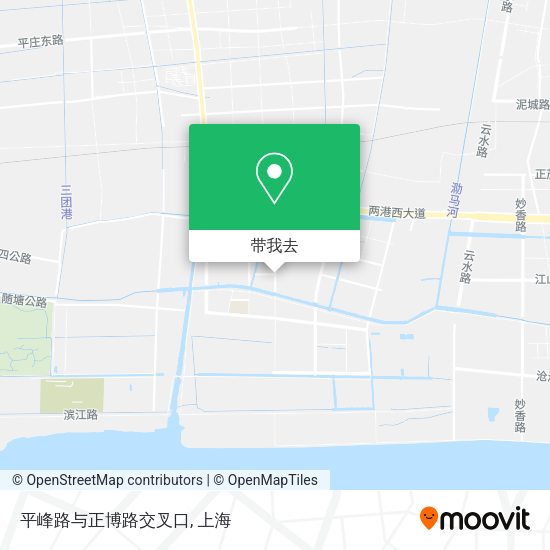 平峰路与正博路交叉口地图