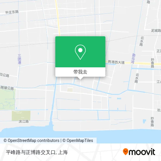 平峰路与正博路交叉口地图