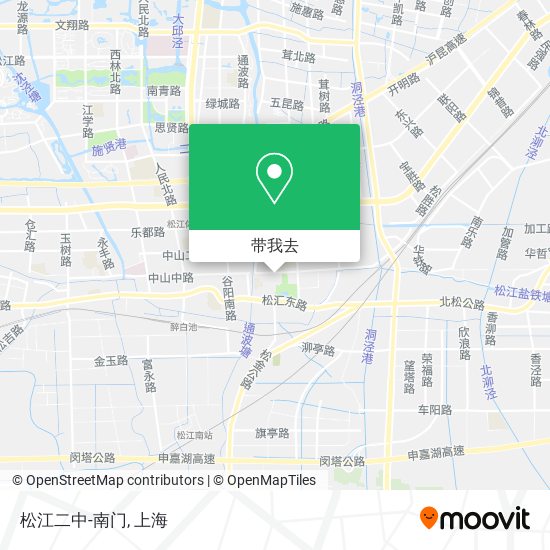松江二中-南门地图