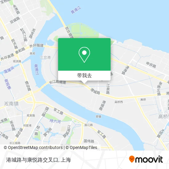 港城路与康悦路交叉口地图